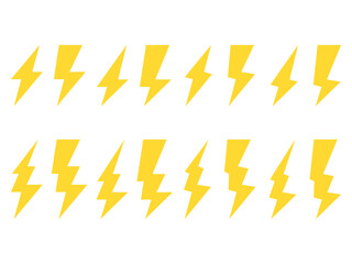 シンプル雷マークフルセット：黄色