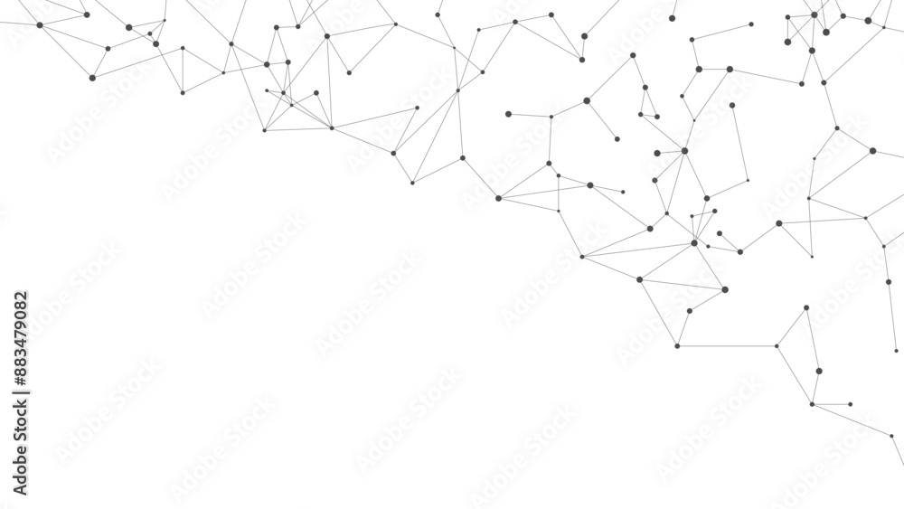 Aufkleber Abstract technology background. Plexus mesh backdrop. Vector