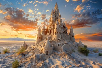 Sandy beach castle