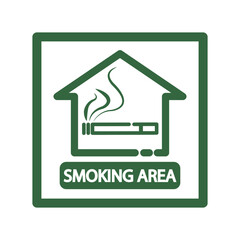 smoking place icon vector illustration design template