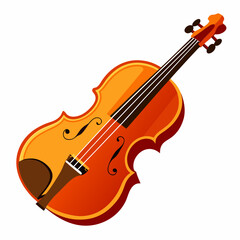 Fototapeta premium violin vector art is colorful art isolated on a white background 