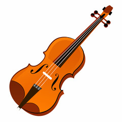 Fototapeta premium violin vector art is colorful art isolated on a white background 