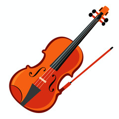 violin vector art is colorful art isolated on a white background  © ProshantaChakrabarty