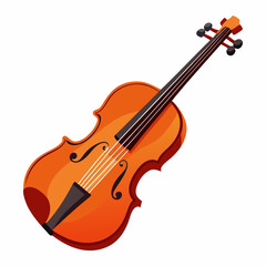 Fototapeta premium violin vector art is colorful art isolated on a white background 