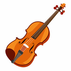 violin vector art is colorful art isolated on a white background 