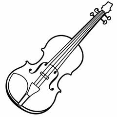 Obraz premium violin isolated on a white background 