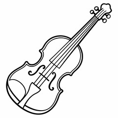 Fototapeta premium violin isolated on a white background 