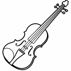 Obraz premium violin isolated on a white background 