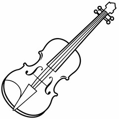 Obraz premium violin isolated on a white background 