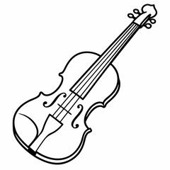 Obraz premium violin isolated on a white background 