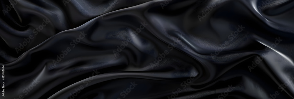 Poster a small dark black pattern on silk fabric creating a textured background with a unique combination o