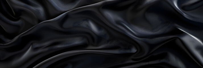 A small dark black pattern on silk fabric creating a textured background with a unique combination of lines colors and shadows perfect for a copy space image