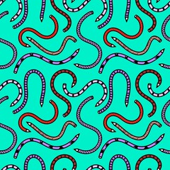 Cartoon pencil seamless school pattern for wrapping paper and fabrics and linens