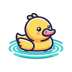 cute duck icon character