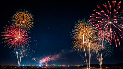 Explos&atilde;o de Cores no C&eacute;u: Fogos de Artif&iacute;cio