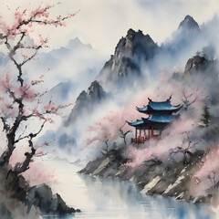 misty morning on the mountain