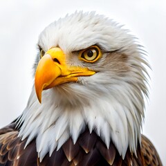 Obraz premium Close up portrait of an American bald eagle, symbol of freedom of the United States of America.