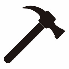 silhouette hammer vector