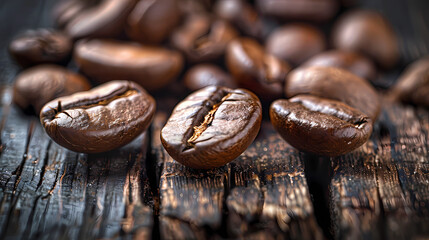 Fototapeta premium Coffee beans close-up