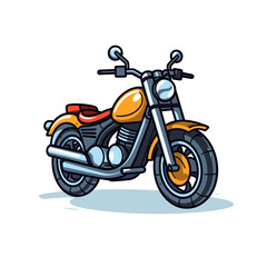 Obraz premium Scooter motorcycle vehicle cartoon vector icon logo illustration mascot flat cartoon drawing art isolated background