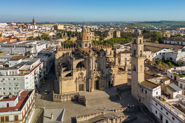 Aerial view of Jerez de la Frontera town in Andalusia, Spain