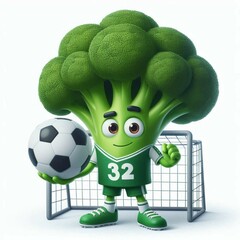 Football player broccoli generative ai 