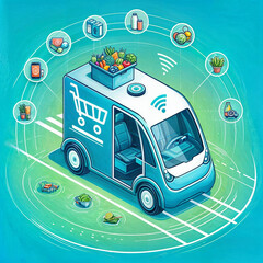 Fototapeta premium illustration of a set of transport icons 