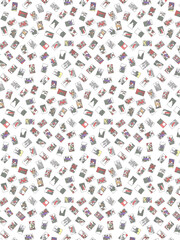 シンプル花札の壁紙用イラスト