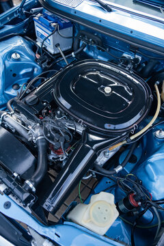 Benzin (petrol), injector 2.3l engine (motor) of Mercedes-Benz  230CE C123 (w123) Subotica, Serbia, 08.06.2024