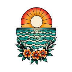 Illustration in Traditional American Tattoo Style