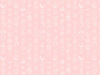円形花札の壁紙用イラスト