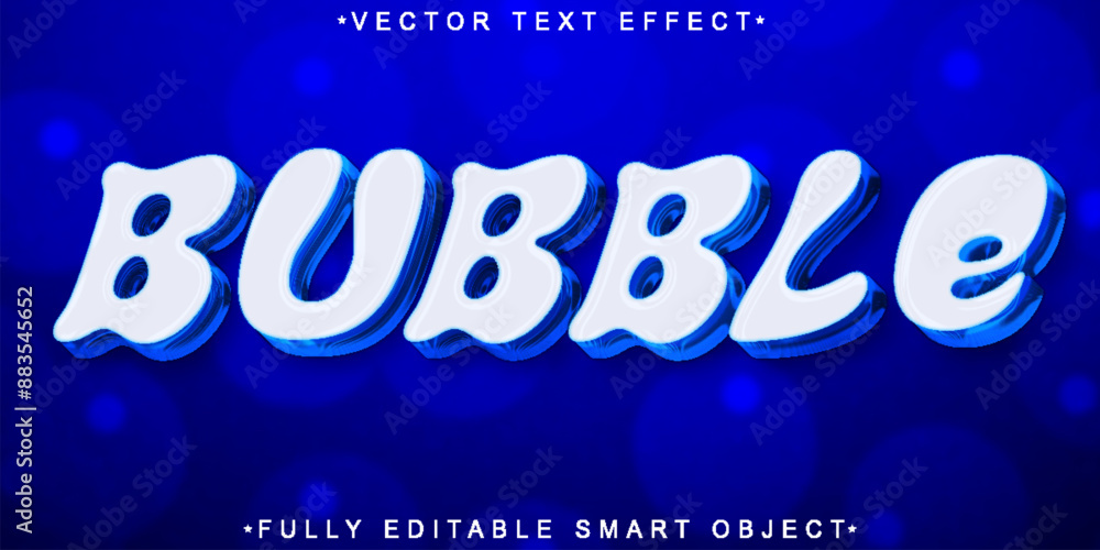 Poster Bubble Vector Fully Editable Smart Object Text Effect