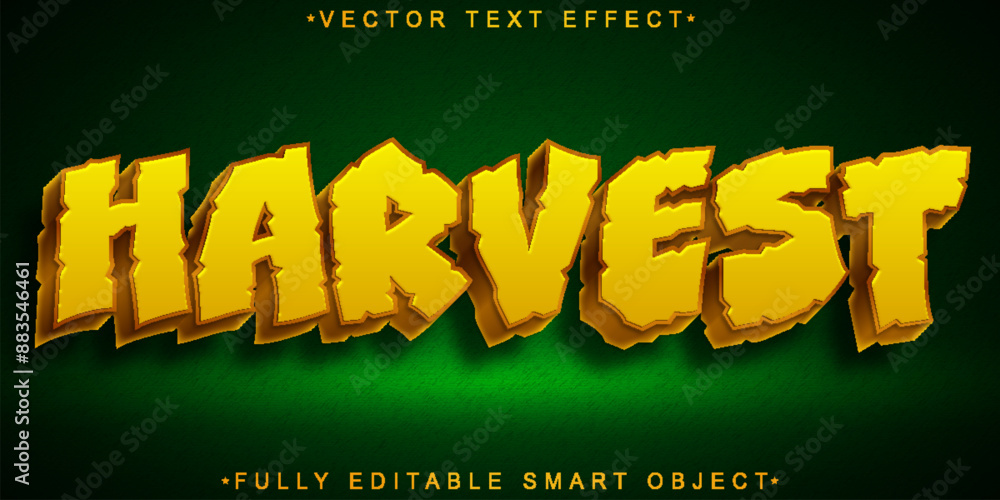Aufkleber harvest farm farming vector fully editable smart object text effect