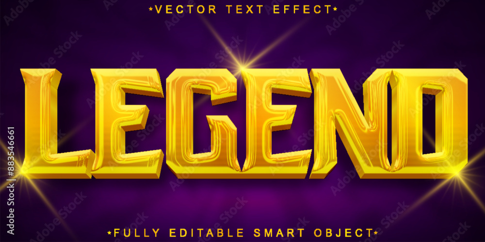 Poster Myth Legend Vector Fully Editable Smart Object Text Effect