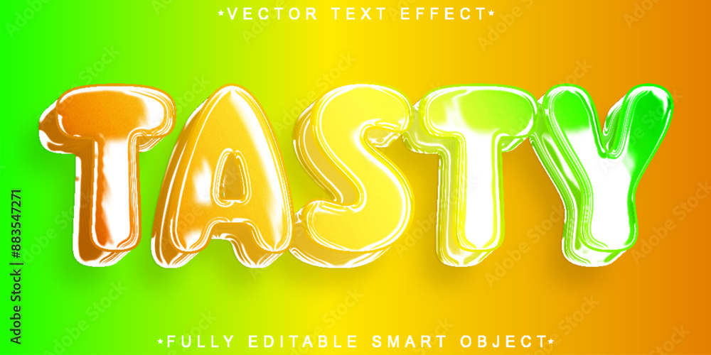 Poster soft tasty vector fully editable smart object text effect