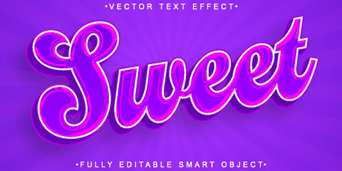 Soft Pink Cute Sweet Vector Fully Editable Smart Object Text Effect