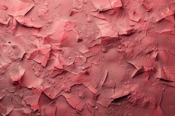 A close-up shot of red paint on a wall with smooth, textured finish