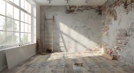 Contrasting Design Interior Renovation Scene