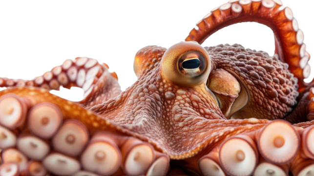 Octopus on a transparent background