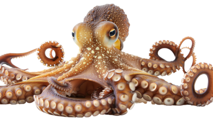 Octopus on a transparent background
