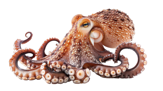 Octopus on a transparent background