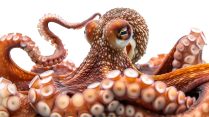 Octopus on a transparent background