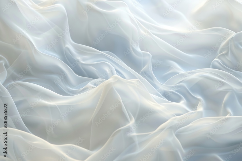 Poster A detailed look at the texture and weave of a white fabric, suitable for use in editorial or commercial contexts