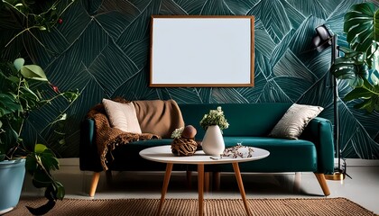 Living room interior background. Generative ai image