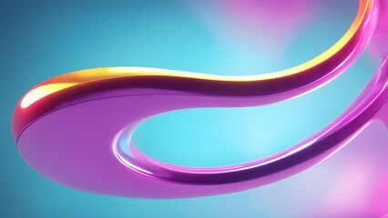 A colorful, curvy line with a purple background