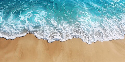 Obraz premium Tranquil Beach Waves on Smartphone Wallpaper