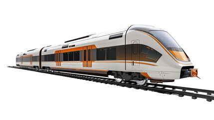 Fototapeta premium Modern train on transparent background