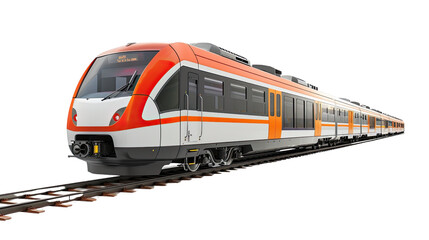 Fototapeta premium Modern train on transparent background