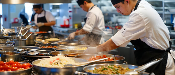 Chefs compete in July 4th cooking challenge, preparing festive dishes with patriotic flair. Fun event.