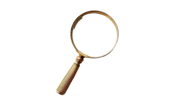 Magnifying glass on a transparent background - Powered by Adobe